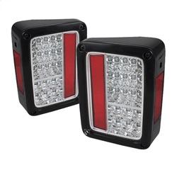 Spyder Auto LED Tail Lights - Chrome for 2007-2013 Jeep Wrangler - 5070388 - (2013 2012 2011 2010 2009 2008 2007)