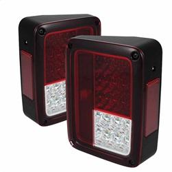 Spyder Auto LED Tail Lights - Red Clear for 2007-2013 Jeep Wrangler - 5070401 - (2013 2012 2011 2010 2009 2008 2007)