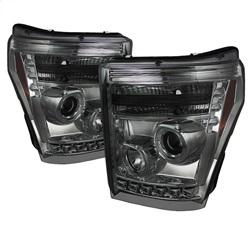 Spyder Auto Projector Headlights - CCFL Halo - DRL - Smoke - High H1 - Low 9006 (included) for 2011-2016 Ford F-250 Super Duty - 5071743 - (2016 2015 2014 2013 2012 2011)