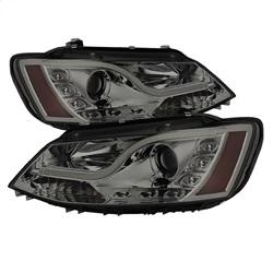 Spyder Auto Projector Headlights - Halogen - Smoke - High H1 - Low H7 for 2011-2014 Volkswagen Jetta - 5073655 - (2014 2013 2012 2011)