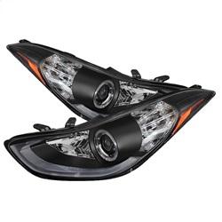 Spyder Auto Projector Headlights - LED Halo - DRL - Black for 2013-2013 Hyundai Elantra Coupe GS - 5073662 - (2013)