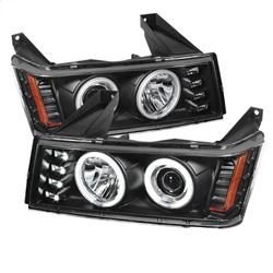 Spyder Auto Projector Headlights - Halogen - CCFL Halo - Black - Low H1 for 2004-2012 GMC Canyon - 5074126 - (2012 2011 2010 2009 2008 2007 2006 2005 2004)