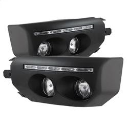 Spyder Auto Fog Lights With LED Daytime Running Lights with Switch - Black for 2007-2014 Toyota FJ Cruiser - 5075161 - (2014 2013 2012 2011 2010 2009 2008 2007)