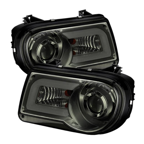 Spyder Auto Projector Headlights - LED DRL - Smoke - High/Low H7 for 2005-2010 Chrysler 300 C - 5075673 - (2010 2009 2008 2007 2006 2005)