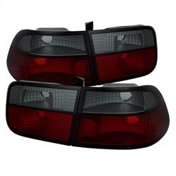 Spyder Auto Crystal Tail Lights - Red Smoke for 1996-1999 Honda Civic CX Hatchback - 5076557 - (1999 1998 1997 1996)