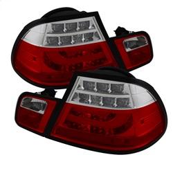 Spyder Auto Light Bar Style LED Tail Lights - Red Clear for 2004-2006 BMW 325Ci - 5076588 - (2006 2005 2004)