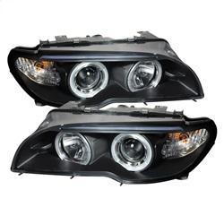 Spyder Auto Projector Headlight - Halogen - LED Halo - Black - High H1 - Low H7 for 2006-2006 BMW 330Ci Coupe - 5077141 - (2006)