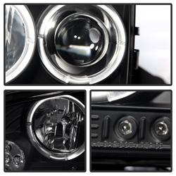 Spyder Auto Projector Headlights - Halogen - LED Halo - LED - Black Smoke - High H1 for 2006-2010 Dodge Charger - 5078353 - (2010 2009 2008 2007 2006)