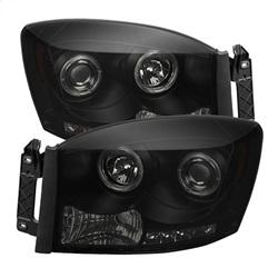 Spyder Auto Projector Headlights - LED Halo - LED - Black Smoke - High H1 - Low H1 for 2006-2008 Dodge Ram 1500 - 5078391 - (2008 2007 2006)