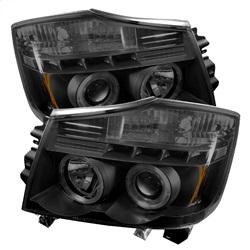 Spyder Auto Projector Headlights - LED Halo - LED - Black Smoke - High H1 for 2005-2007 Nissan Armada - 5078605 - (2007 2006 2005)