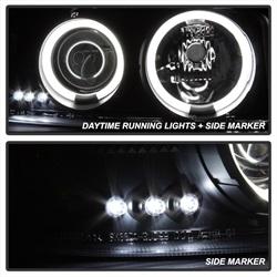 Spyder Auto Projector Headlights - CCFL Halo - LED - Black Smoke - for 2000-2006 GMC Yukon XL 1500 - 5078704 - (2006 2005 2004 2003 2002 2001 2000)