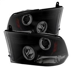 Spyder Auto Projector Headlights - Halogen - CCFL Halo - LED - Black Smoke - Low H1 for 2009-2010 Dodge Ram 2500 - 5078810 - (2010 2009)