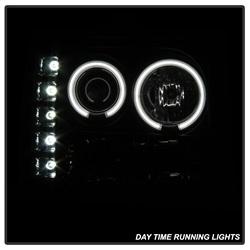 Spyder Auto Projector Headlights - CCFL Halo- LED - Black Smoke - High H1 - Low H1 for 2008-2009 GMC Sierra 1500 - 5078919 - (2009 2008)