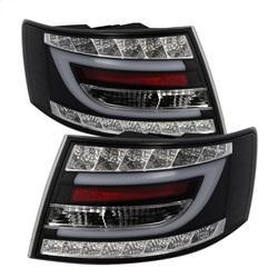 Spyder Auto Light Bar LED Tail Lights - Incandescent - Black for 2006-2008 Audi A6 - 5079602 - (2008 2007 2006)