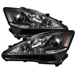 Spyder Auto Projector Headlights - DRL - Black for 2006-2010 Lexus IS250 - 5080059 - (2010 2009 2008 2007 2006)