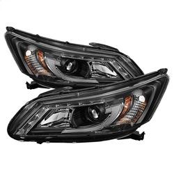 Spyder Auto Projector Headlights - Light Bar DRL - Black for 2013-2015 Honda Accord EX-L Sedan - 5080530 - (2015 2014 2013)