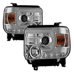 Spyder Auto Projector Headlights - Light Bar DRL - Chrome for 2014-2015 GMC Sierra 3500 HD - 5080868 - (2015 2014)