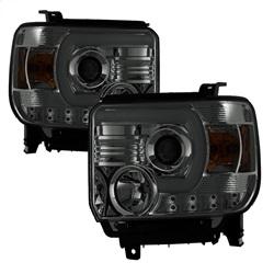 Spyder Auto Projector Headlights - Light Bar DRL - Smoke for 2014-2015 GMC Sierra 3500 HD - 5080875 - (2015 2014)