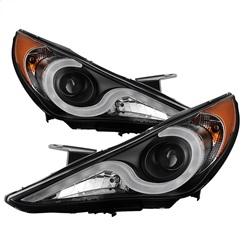 Spyder Auto Verson 2 Projector Headlights - Light Bar DRL - Black - High H7 for 2011-2013 Hyundai Sonata GL - 5080882 - (2013 2012 2011)