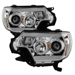 Spyder Auto Projector Headlights - Light Bar DRL - Chrome for 2012-2015 Toyota Tacoma - 5081704 - (2015 2014 2013 2012)