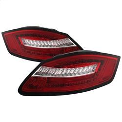 Spyder Auto LED Tail Lights - Red Clear for 2006-2008 Porsche Cayman - 5083173 - (2008 2007 2006)