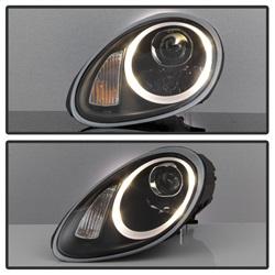 Spyder Auto Projector Headlights - Compatible With Xenon/HID - DRL LED - Black for 2006-2008 Porsche Boxster - 5083210 - (2008 2007 2006)