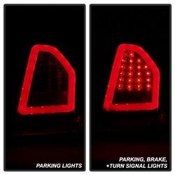 Spyder Auto Version 2 Light Bar LED Tail Lights - Red Clear for 2005-2007 Chrysler 300 Base - 5083333 - (2007 2006 2005)