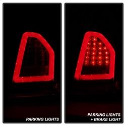 Spyder Auto Version 2 Light Bar LED Tail Lights - Red Clear for 2005-2007 Chrysler 300 C SRT8 - 5083364 - (2007 2006 2005)