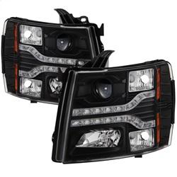 Spyder Auto Version 2 Projector Headlights - LED DRL - Black for 2007-2014 Chevrolet Silverado 3500 HD - 5083524 - (2014 2013 2012 2011 2010 2009 2008 2007)