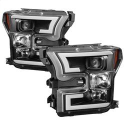 Spyder Auto Projector Headlights - High H1 - Light Bar DRL LED - Black for 2015-2016 Ford F-150 - 5083531 - (2016 2015)