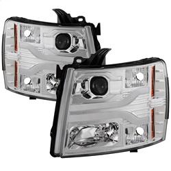 Spyder Auto Version 3 Projector Headlights - LED DRL - Chrome for 2007-2014 Chevrolet Silverado 2500 HD - 5083616 - (2014 2013 2012 2011 2010 2009 2008 2007)