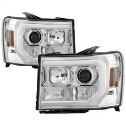 Spyder Auto Version 2 Projector Headlights - Light Bar DRL LED - Chrome for 2007-2007 GMC Sierra 1500 WT - 5083647 - (2007)