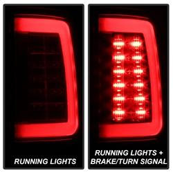 Spyder Auto Light Bar LED Tail Lights - Incandescent - Red Clear for 2013-2013 Ram 1500 R/T - 5084040 - (2013)