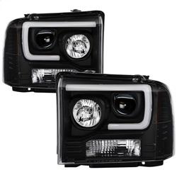 Spyder Auto Light Bar Projector Headlights - Black for 2005-2007 Ford F-250 Super Duty - 5084507 - (2007 2006 2005)