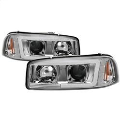 Spyder Auto Version 2 Projector Headlights - Light Bar DRL - Chrome for 2002-2006 GMC Sierra 1500 WT - 5084620 - (2006 2005 2004 2003 2002)