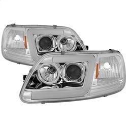 Spyder Auto Projector Headlights - Light Bar DRL LED - Chrome for 1999-2003 Ford F-150 Lariat - 5084644 - (2003 2002 2001 2000 1999)