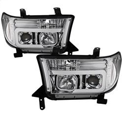 Spyder Auto Version 2 Projector Headlights - Light Bar DRL - Chrome for 2011-2013 Toyota Tundra - 5084651 - (2013 2012 2011)