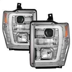 Spyder Auto Version 2 Projector Headlights - Light Bar DRL - Chrome for 2008-2008 Ford F-450 Super Duty - 5084699 - (2008)