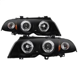 Spyder Auto 4DR Projector Headlights 1PC - LED Halo - Amber Reflector - Black Smoke for 2000-2000 BMW 328i - 5084804 - (2000)