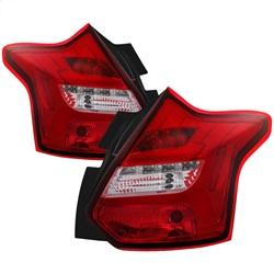 Spyder Auto LED Tail Lights - Red Clear for 2013-2014 Ford Focus ST Hatchback - 5085153 - (2014 2013)