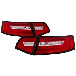 Spyder Auto LED Tail Lights - Red Clear for 2009-2012 Audi A6 - 5085191 - (2012 2011 2010 2009)