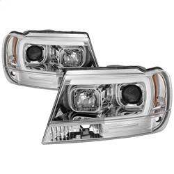 Spyder Auto Version 2 Light Bar Projector Headlights - Chrome for 2002-2002 Jeep Grand Cherokee Sport - 5085214 - (2002)