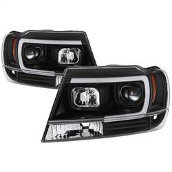 Spyder Auto Version 2 Light Bar Projector Headlights - Black for 2002-2004 Jeep Grand Cherokee Laredo - 5085221 - (2004 2003 2002)