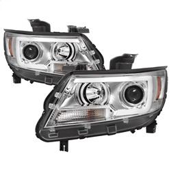 Spyder Auto Projector Headlights - Light Bar LED - Chrome for 2015-2017 Chevrolet Colorado - 5085276 - (2017 2016 2015)