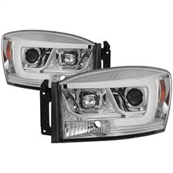 Spyder Auto Version 2 Projector Headlights - Light Bar DRL - Chrome for 2006-2008 Dodge Ram 1500 - 5085290 - (2008 2007 2006)