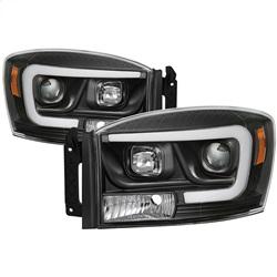 Spyder Auto Version 2 Projector Headlights - Light Bar DRL - Black for 2006-2009 Dodge Ram 2500 - 5085306 - (2009 2008 2007 2006)