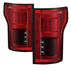 Spyder Auto Light Bar LED Tail Lights - Red Clear for 2017-2018 Ford F-150 Limited - 5085320 - (2018 2017)