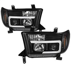 Spyder Auto Version 2 Projector Headlights - Light Bar DRL - Black for 2009-2010 Toyota Tundra Base - 5085344 - (2010 2009)