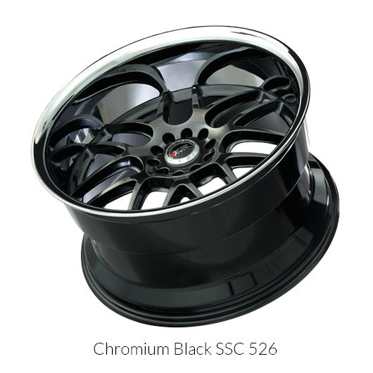 XXR 526 Chrominum Black w/ Machined Lip Wheels for 2005-2012 FORD ESCAPE - 18x9 35 mm - 18" - (2012 2011 2010 2009 2008 2007 2006 2005)