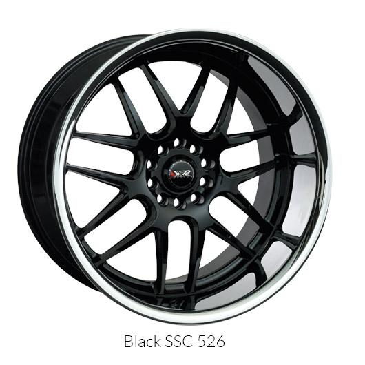 XXR 526 Chrominum Black w/ Machined Lip Wheels for 2009-2015 BMW 750i, 750Li, 760Li, 740i, 740Li - 20x9 35 mm - 20" - (2015 2014 2013 2012 2011 2010 2009)